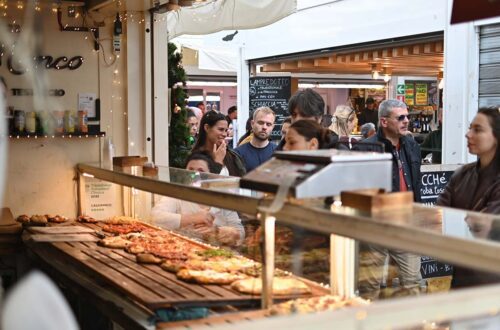platos típicos de Roma. Mercado de Testacio